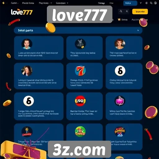 Análise das funcionalidades do site love777